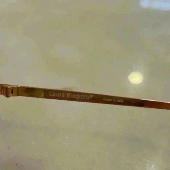 Vintage Laura Biagiotti Oversized Black & Gold 1980 Sunglasses T/36-95 RARE - Picture 6 of 8